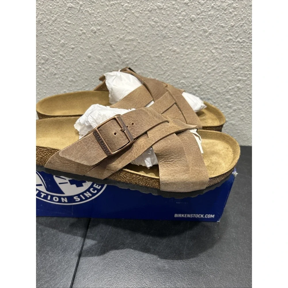 Birkenstock Lugano Nubuck Leather Tobacco EU 45 US M 12 Mens
